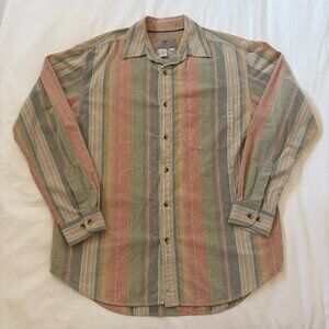 Vintage Striped Corduroy Territory Ahead Button Down Size M